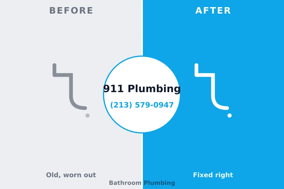 Before and after: plumbing repair Marlboro Meadows, MD